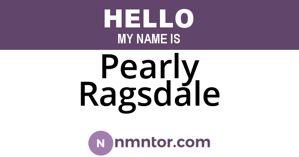 Pearly Ragsdale