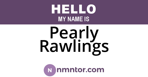 Pearly Rawlings