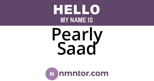 Pearly Saad
