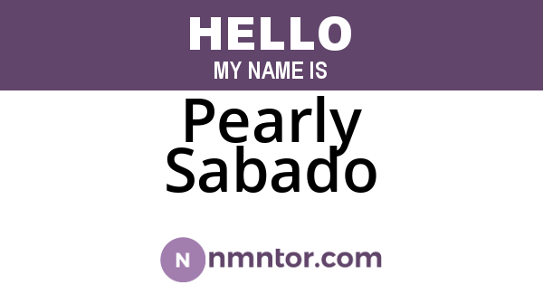 Pearly Sabado