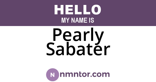 Pearly Sabater