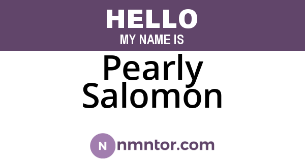 Pearly Salomon