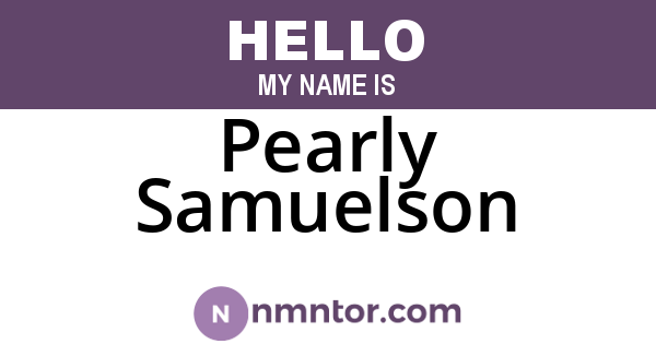 Pearly Samuelson
