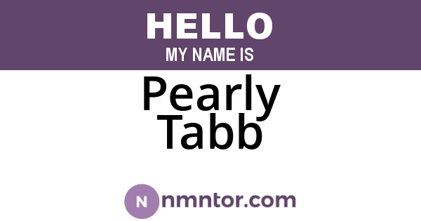 Pearly Tabb