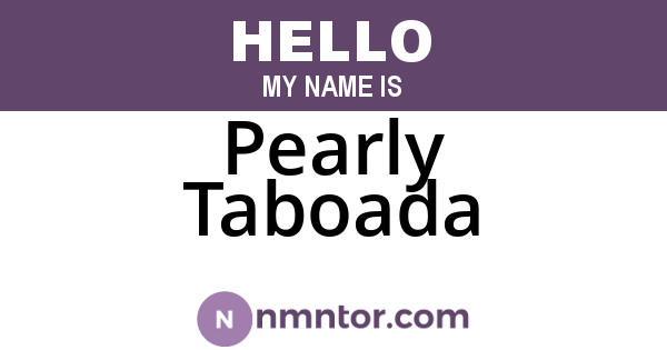 Pearly Taboada