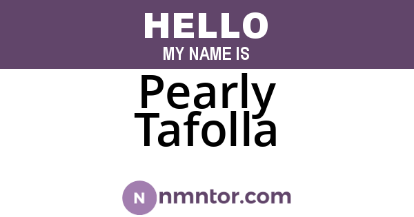 Pearly Tafolla