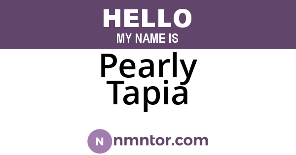 Pearly Tapia