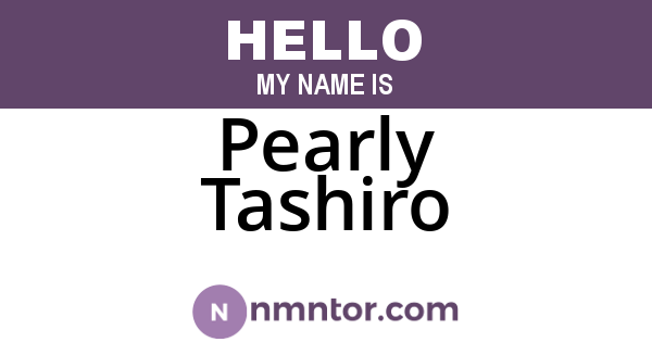Pearly Tashiro