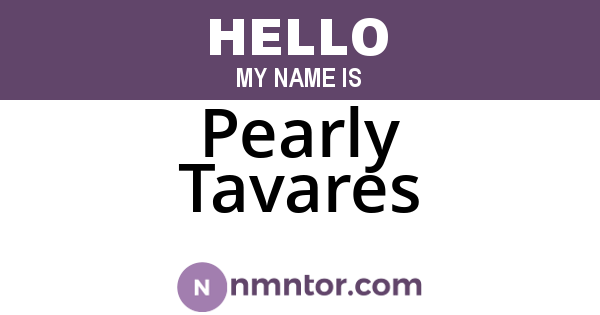 Pearly Tavares
