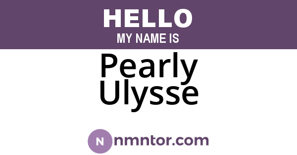 Pearly Ulysse