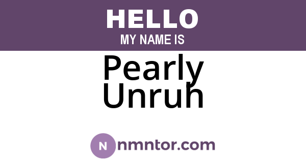 Pearly Unruh