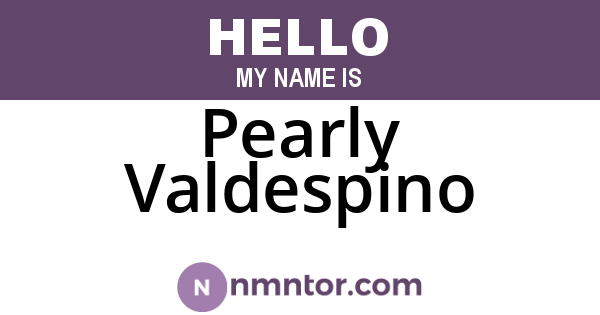 Pearly Valdespino