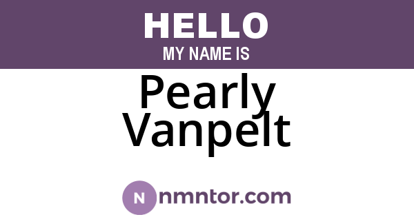 Pearly Vanpelt