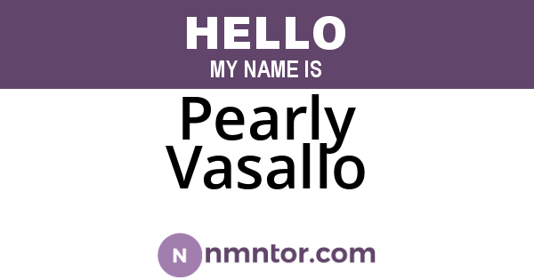 Pearly Vasallo