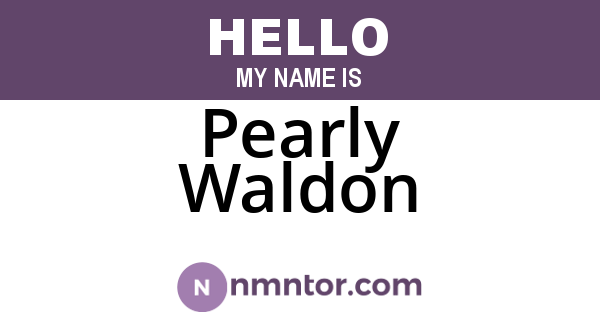 Pearly Waldon