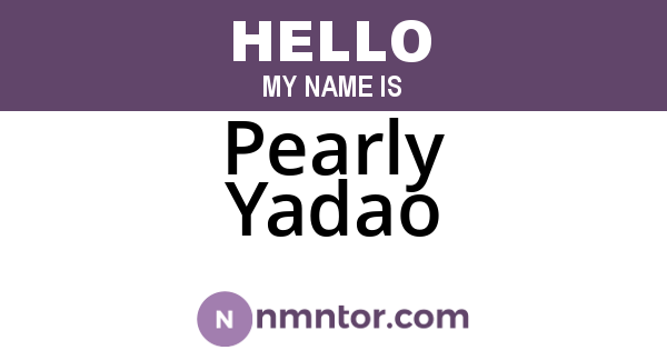 Pearly Yadao