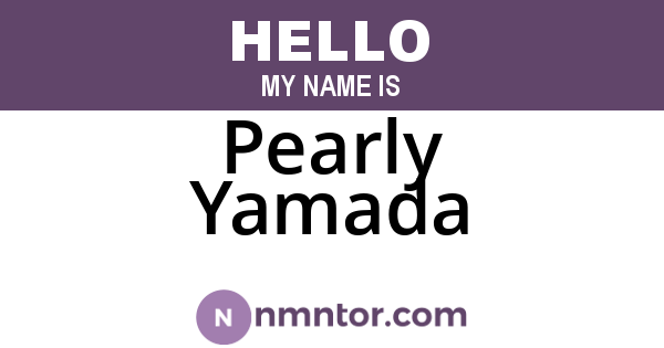 Pearly Yamada