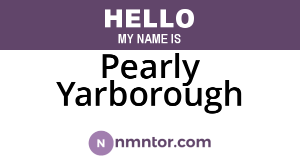 Pearly Yarborough