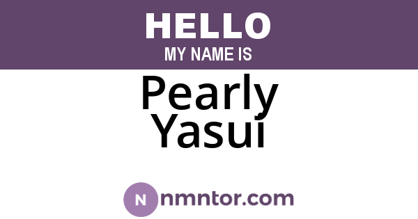 Pearly Yasui