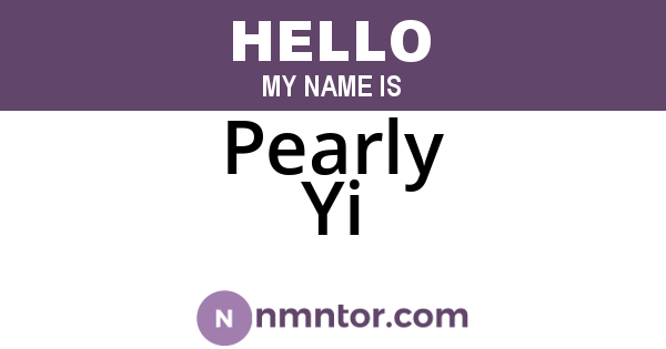 Pearly Yi