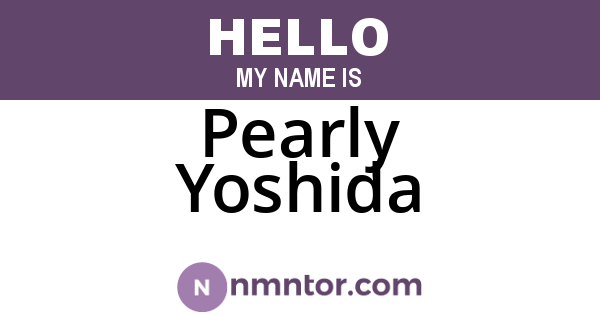 Pearly Yoshida
