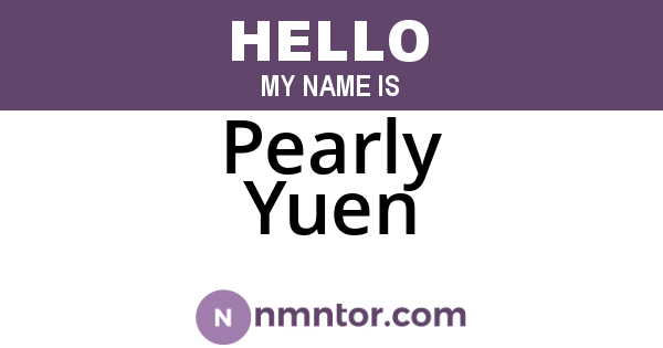 Pearly Yuen