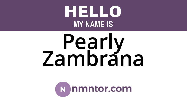 Pearly Zambrana