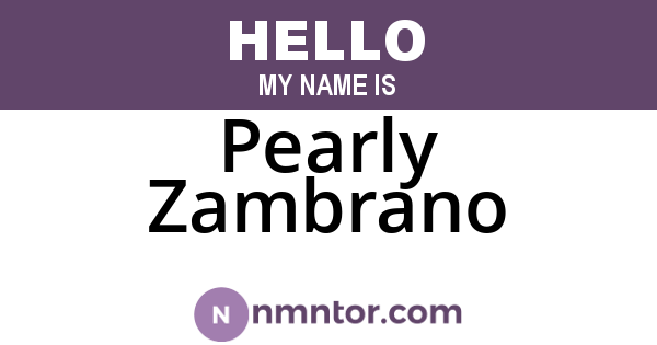 Pearly Zambrano