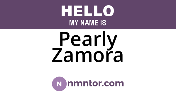 Pearly Zamora