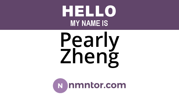 Pearly Zheng