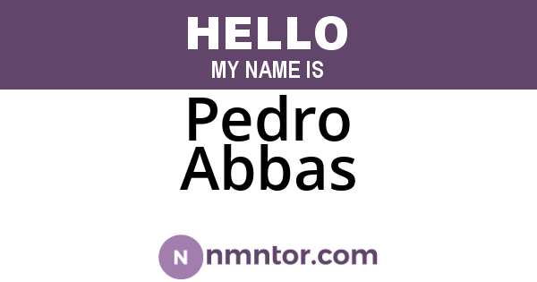 Pedro Abbas