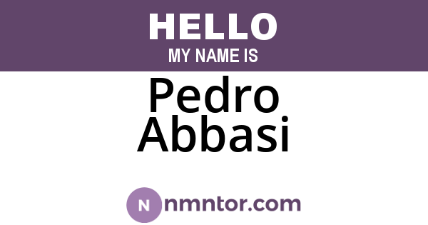 Pedro Abbasi