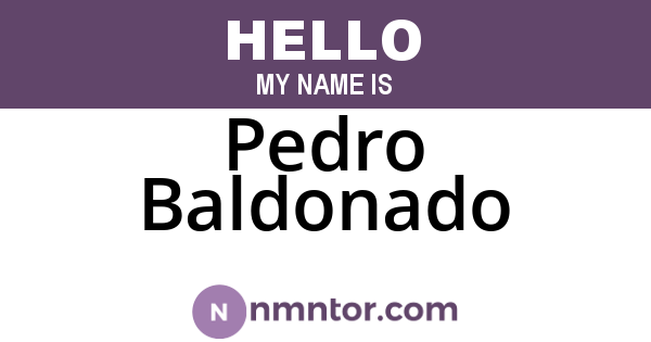 Pedro Baldonado