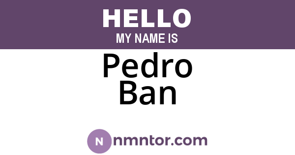 Pedro Ban