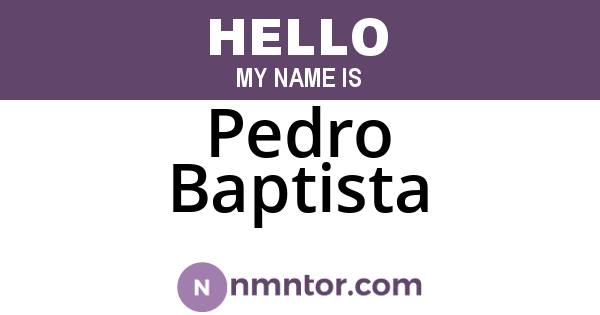 Pedro Baptista