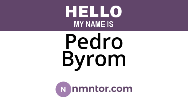 Pedro Byrom