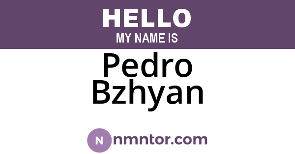 Pedro Bzhyan