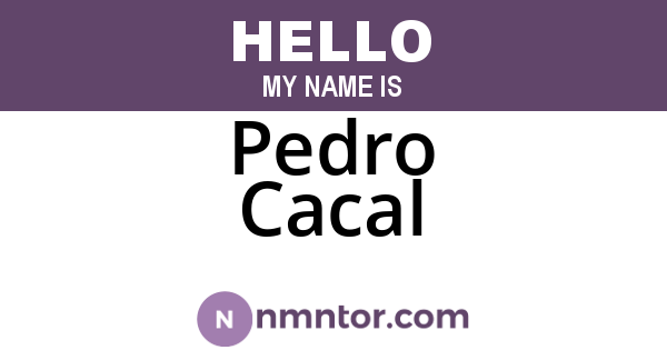 Pedro Cacal