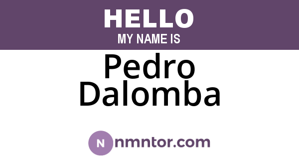 Pedro Dalomba