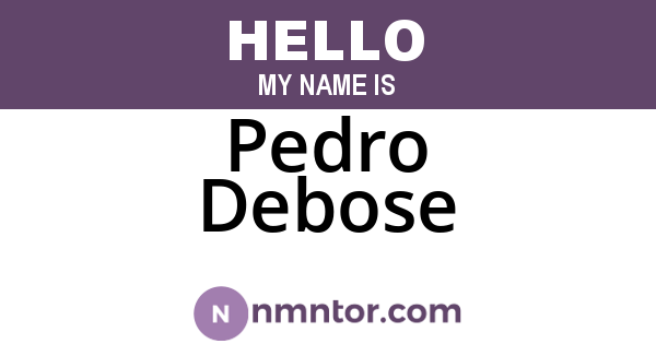 Pedro Debose