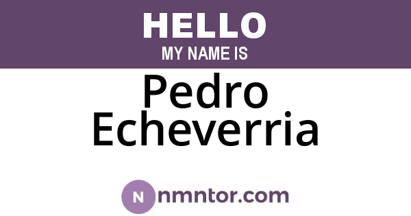 Pedro Echeverria