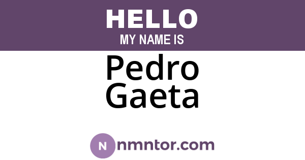 Pedro Gaeta