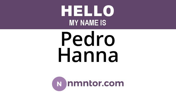 Pedro Hanna