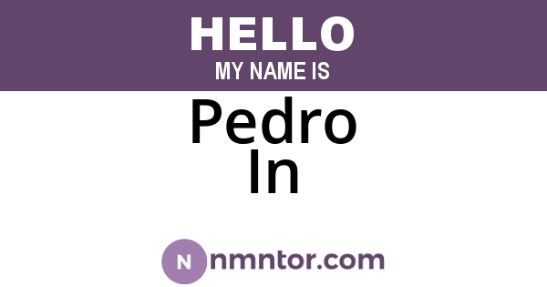 Pedro In