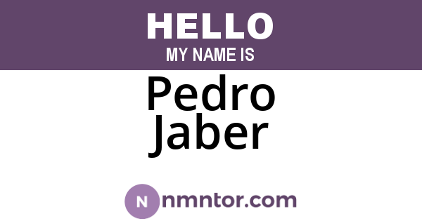 Pedro Jaber