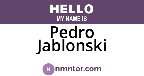 Pedro Jablonski