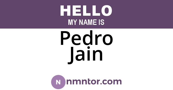 Pedro Jain
