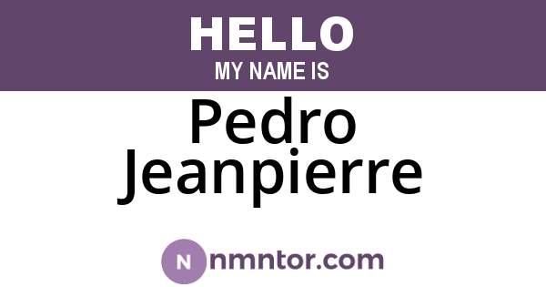 Pedro Jeanpierre