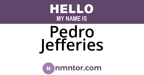Pedro Jefferies