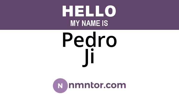Pedro Ji